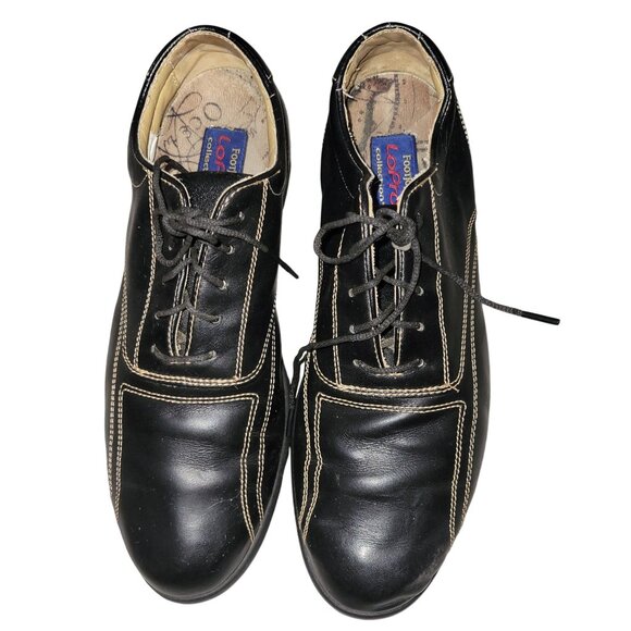 FootJoy LoPro Collection Golf Shoes Black Leather Spiked Athletic Lace Up - Picture 1 of 7
